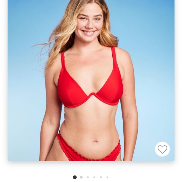 RED BIKINI TOP - Picture 2 of 3